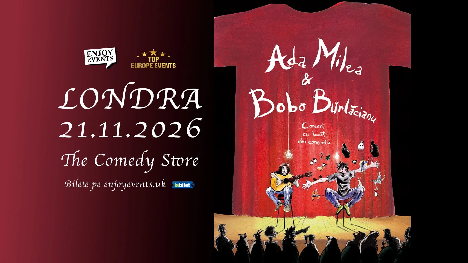 ADA MILEA & BOBO BURLĂCIANU | LONDRA | Concert cu bucăți din concerte | 21.11.2026